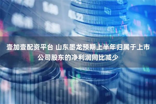 壹加壹配资平台 山东墨龙预期上半年归属于上市公司股东的净利润同比减少