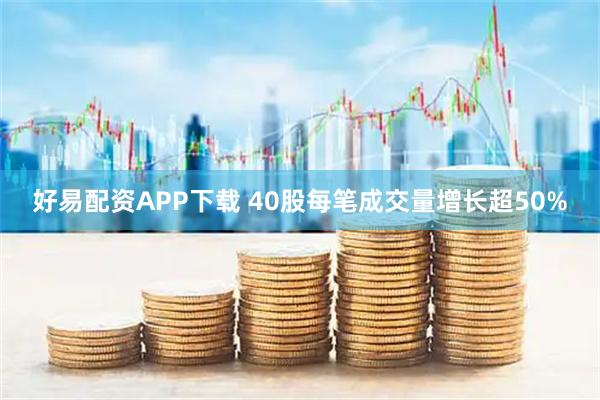 好易配资APP下载 40股每笔成交量增长超50%